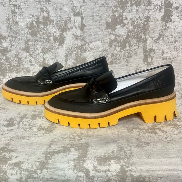 Oncept Seoul Platform Loafer in Black/Citrus Orange - Picture 4 of 10